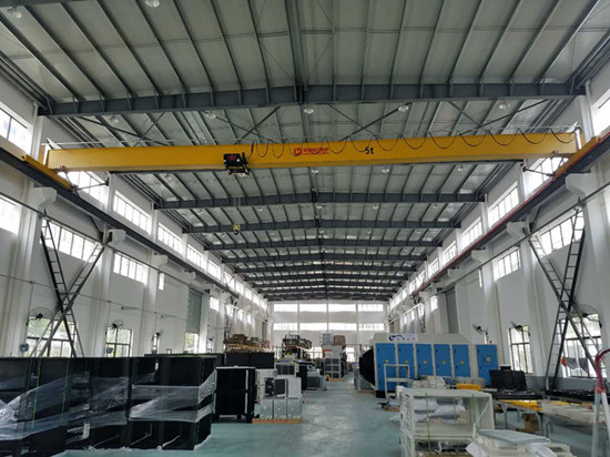 豪鋼起重機(jī)為上海電力環(huán)保設(shè)備提供電動(dòng)單梁起重機(jī)一臺(tái)