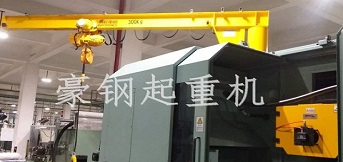 豪鋼為杭州杭機公司定制的旋臂吊