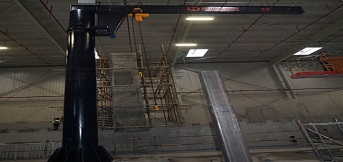 豪鋼為賀德克液壓定制的立柱式旋臂起重機