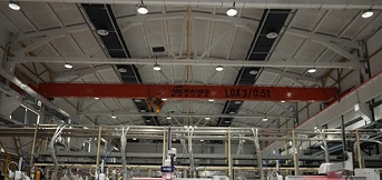 上海依工訂購3噸電動(dòng)單梁橋式起重機(jī)安裝完成