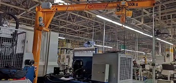 豪鋼為中國一汽解放軸齒中心提供800kg旋臂起重機