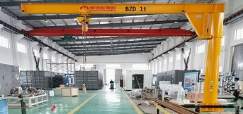 上海川易設備工程公司定制豪鋼兩臺電動旋臂吊