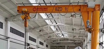 上海上柴向豪鋼定購旋臂起重機BZD1t-5m安裝完成