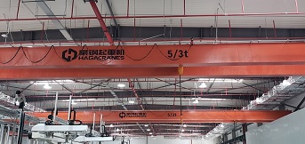 豪鋼為美國外資企業(yè)上海工廠提供8臺(tái)5噸雙梁橋式起重機(jī)